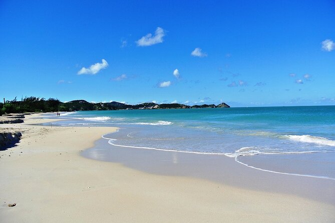 Famous Red Phone Booth Beach (Dickenson Bay) and Fort Bay Beach - Fort Bay Beach beside the old Fort James site
