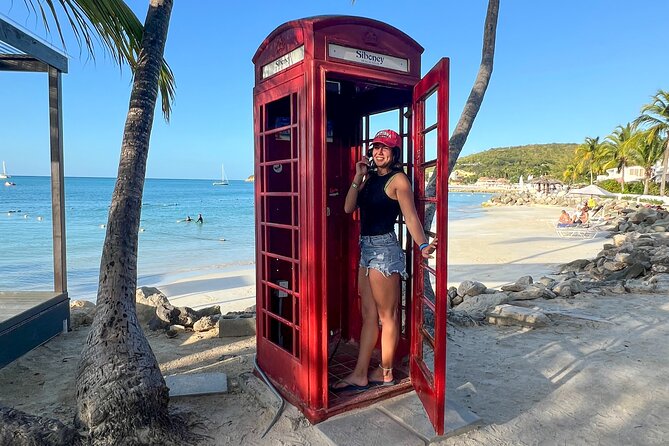 Famous Red Phone Booth Beach (Dickenson Bay) and Fort Bay Beach - The human touch and what the rating tells you