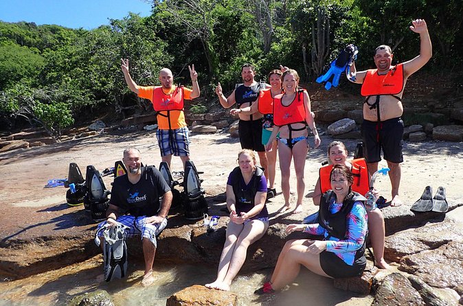 Turtle Beach Power Snorkeling Adventure - Following the guides through Freeman’s Bay